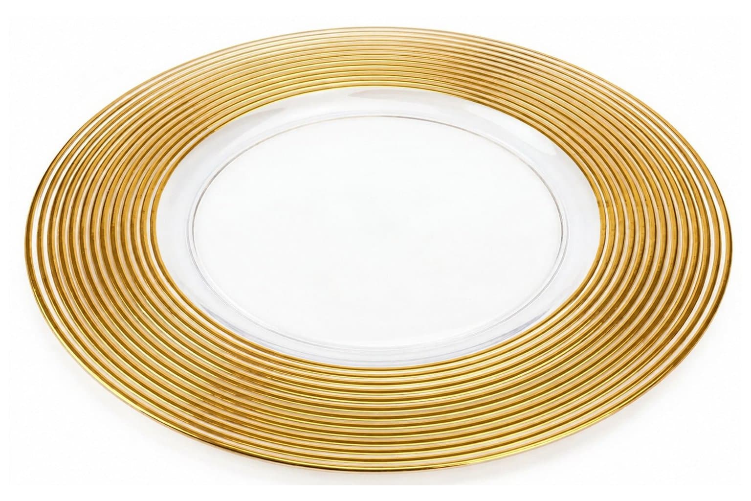 13 Gold Rings acrylic charger plate